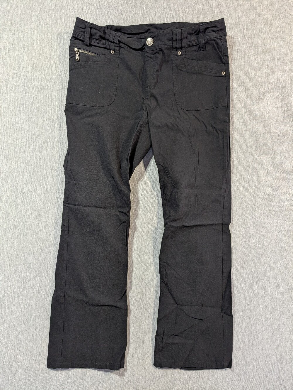 Studio By Liz Claiborne Pants Women's 12 Black Rayon Nylon Bootcut